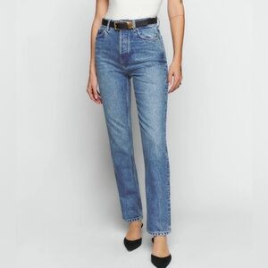 Reformation Cynthia High rise straight organic cotton jeans in Colorado